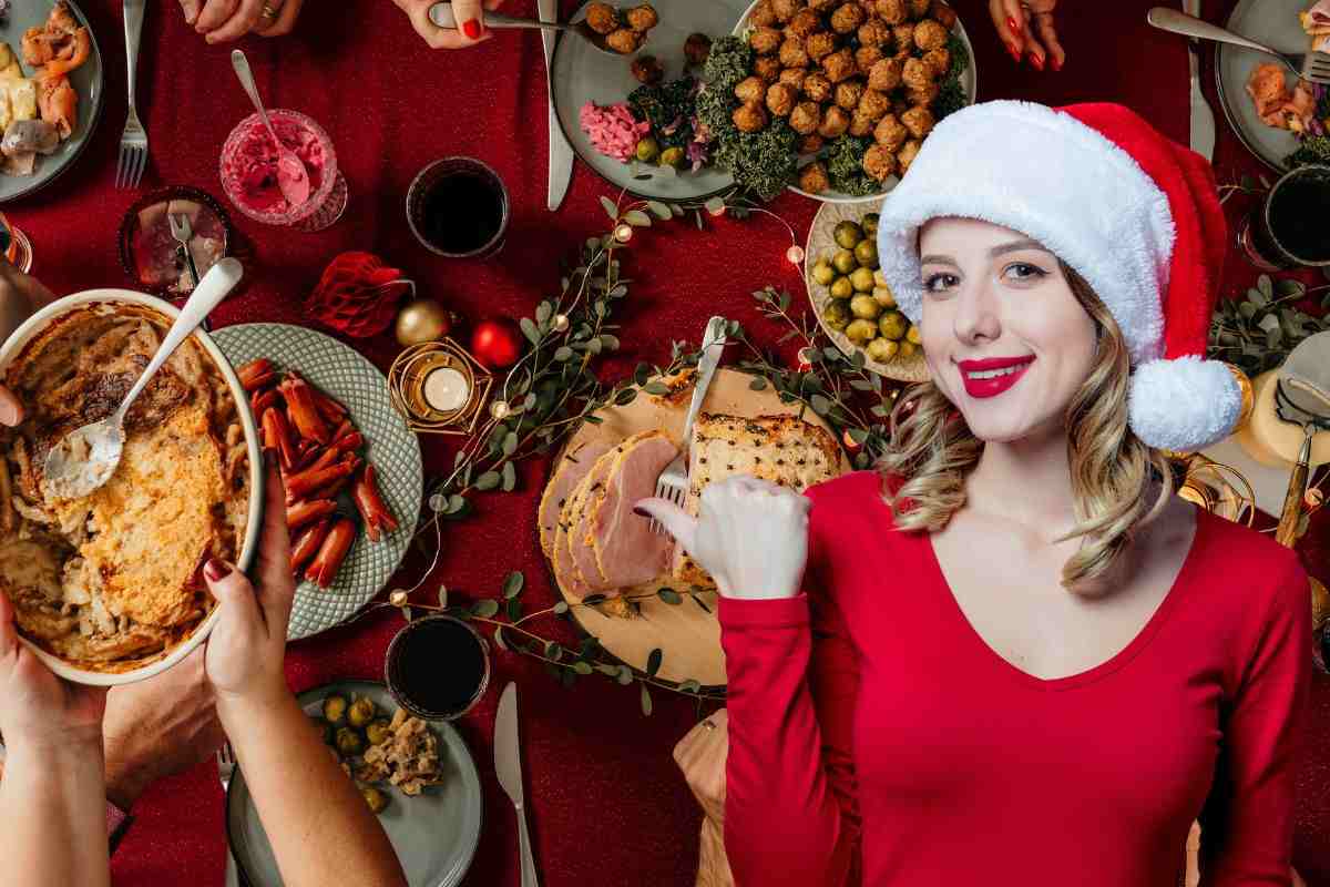 Tavola imbandita per le feste natalizie